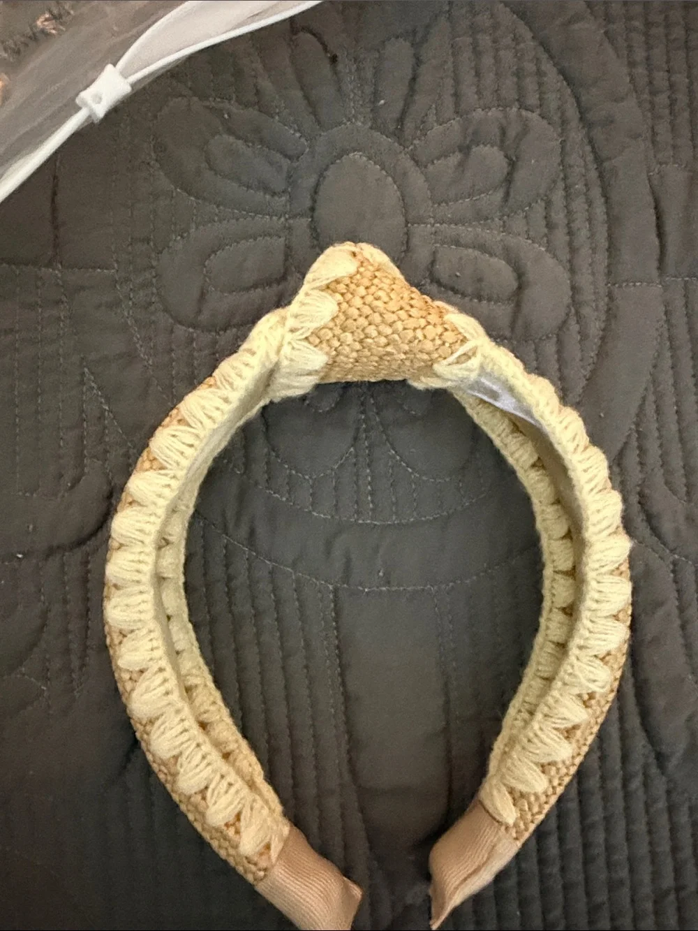 Woven Cream Braided Headband
